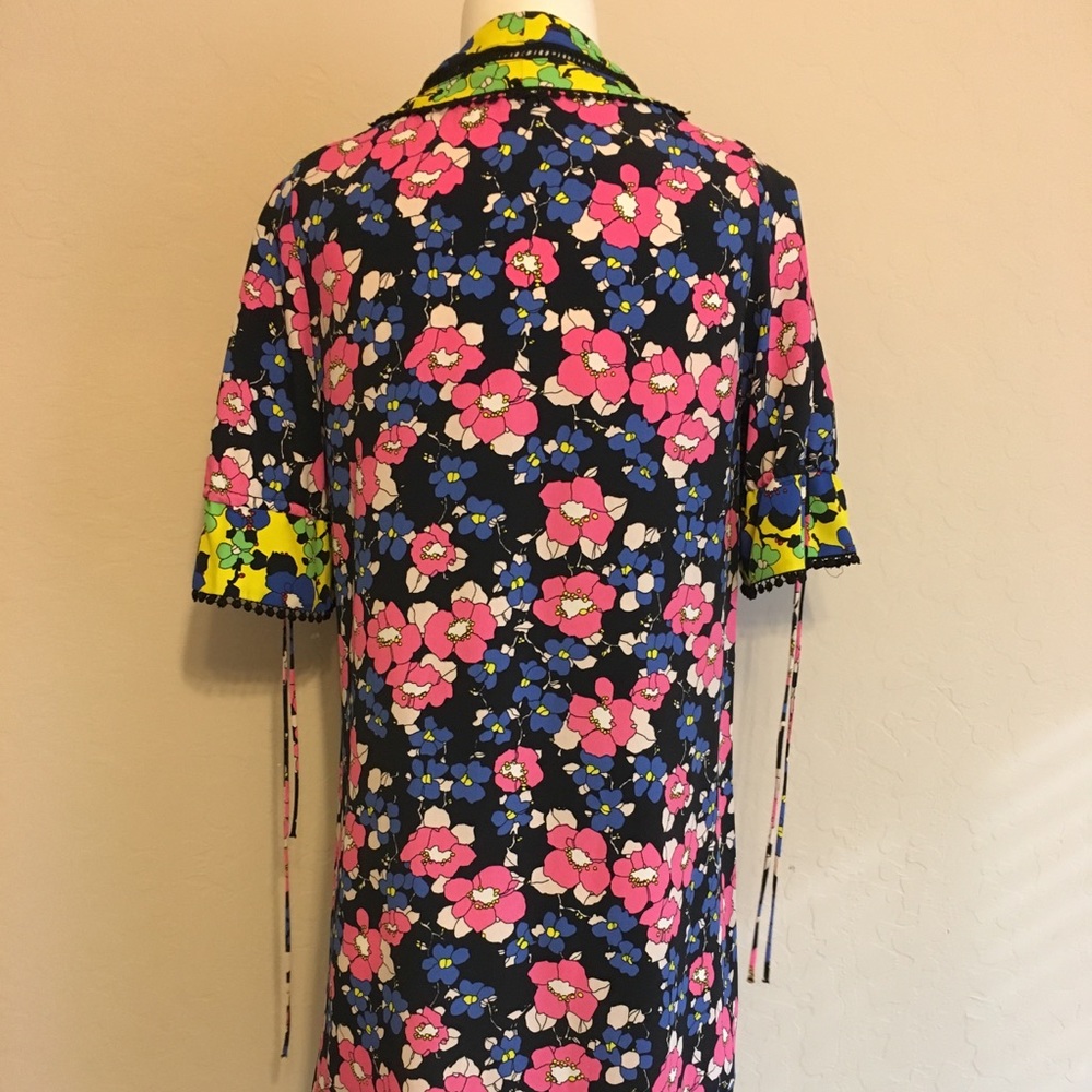 Topshop Floral Print Mini Shift Dress - Picture 4 of 6